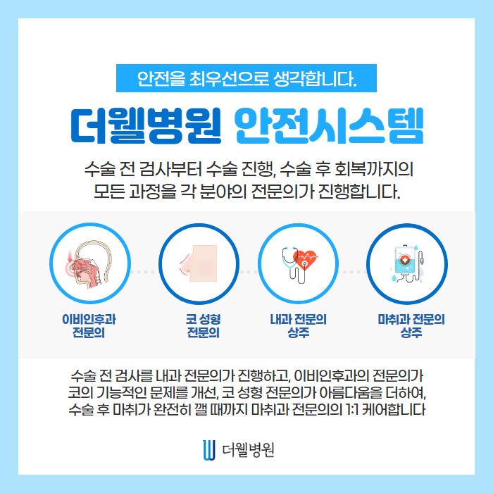 더웰병원 낮은코 성형